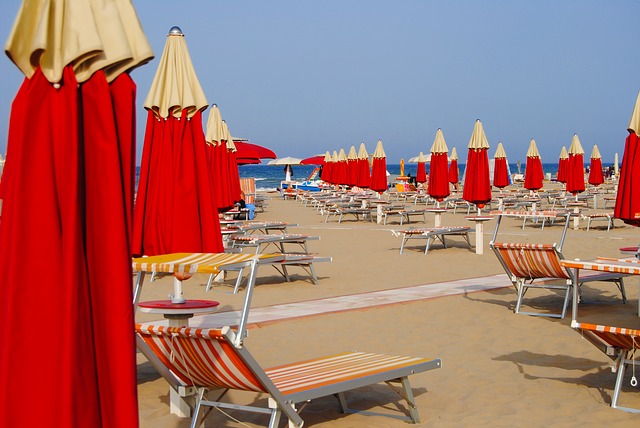Rimini ist bekannt für Badetourismus